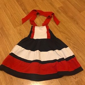 RED/WHITE/BLUE HALTER DRESS